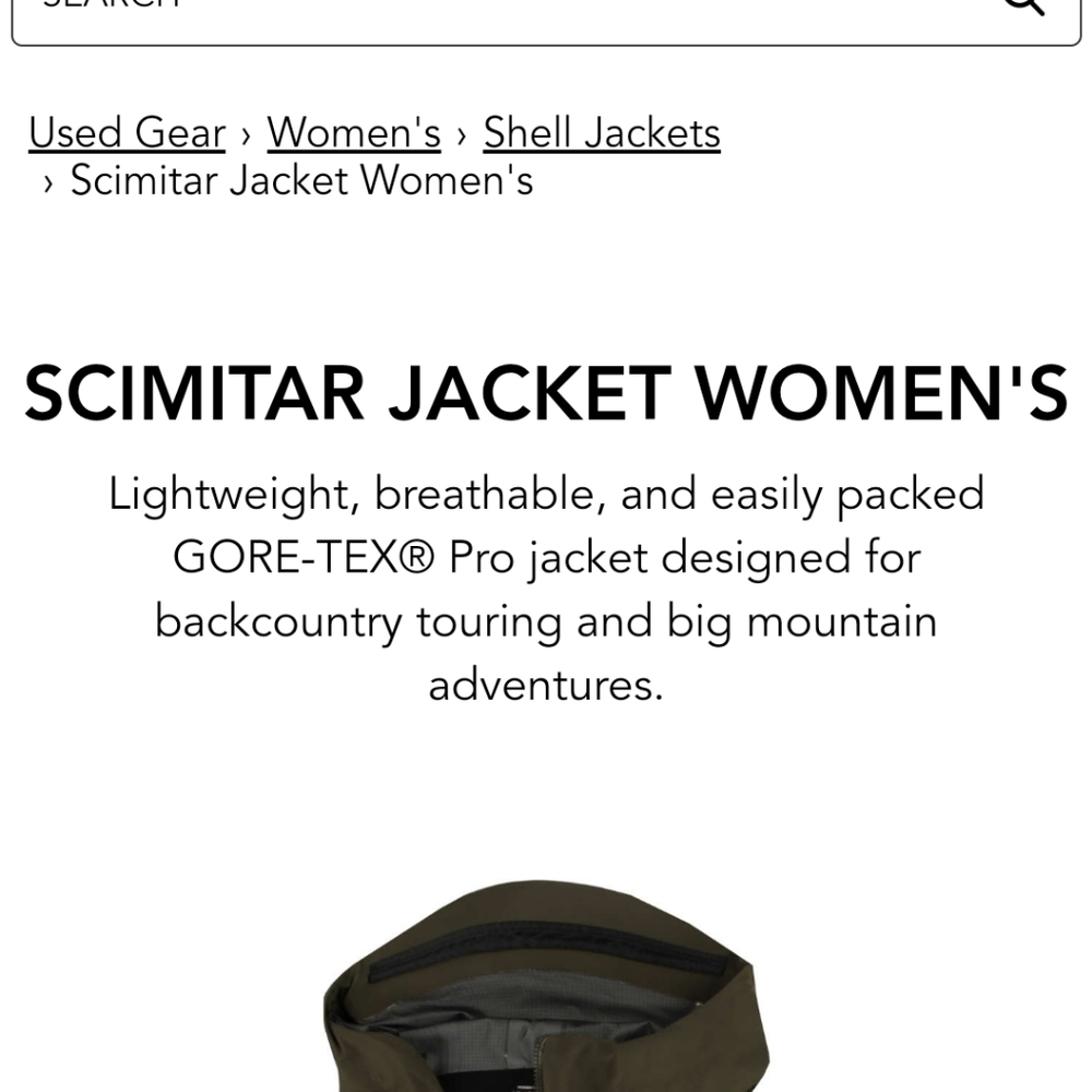 Arc'teryx Scimitar Ski Jacket (Shashka/Sentinel) - Picture 2 of 13